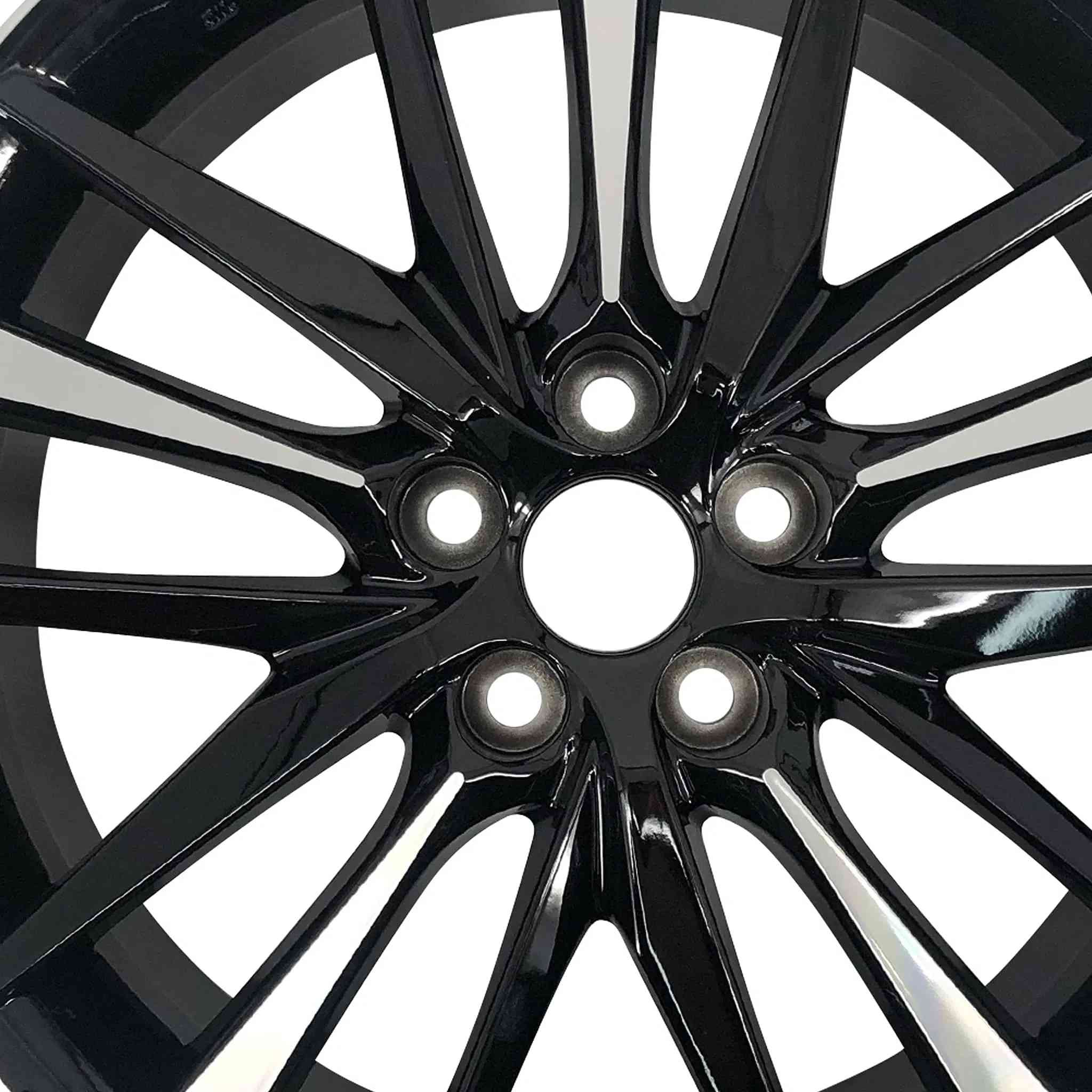 black machined alloy wheels