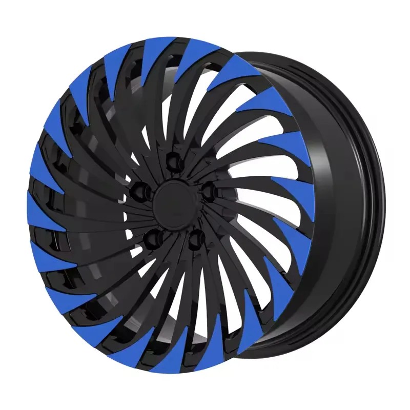 Durable blue black wheels